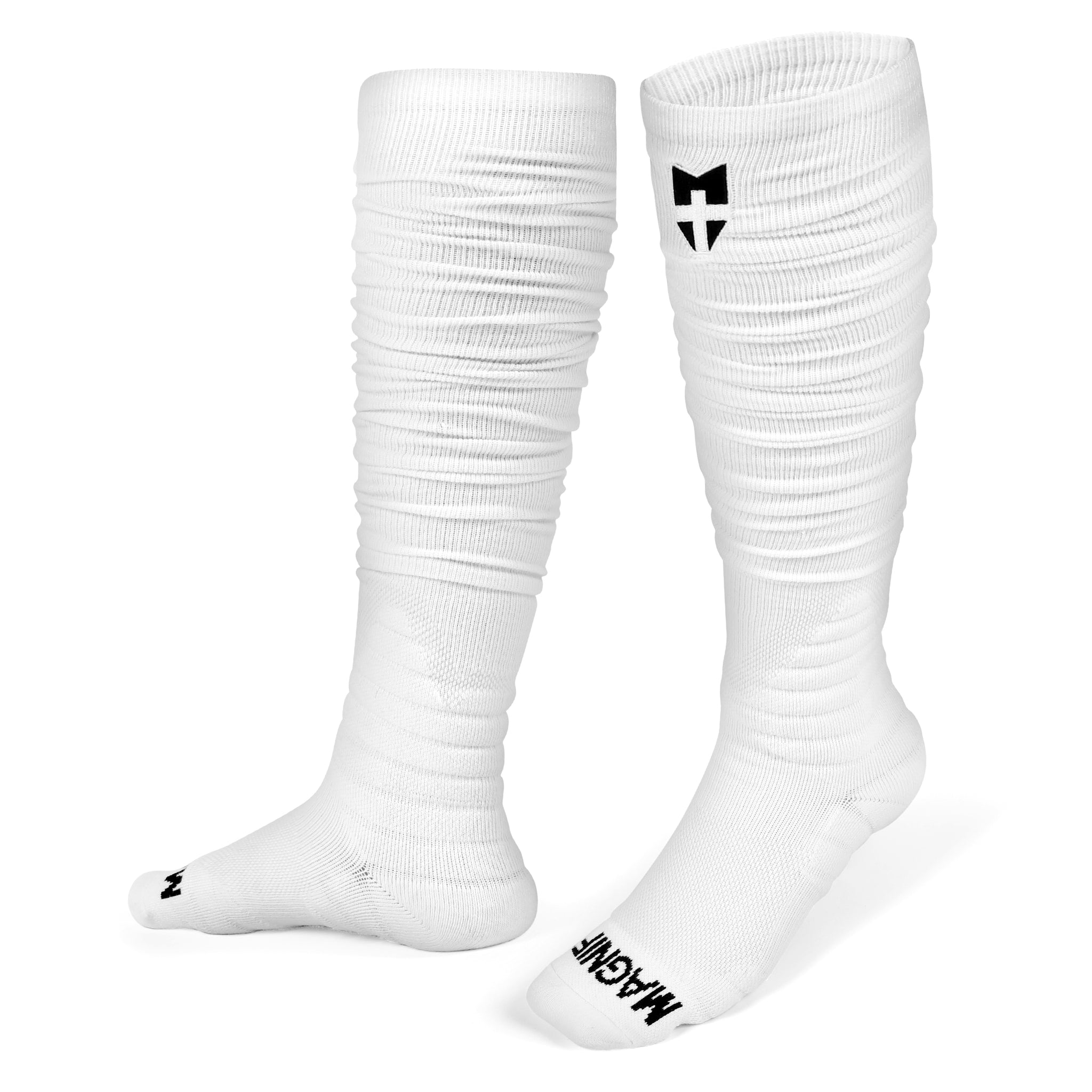 Scrunch Football Leg Sleeves (WHITE)
